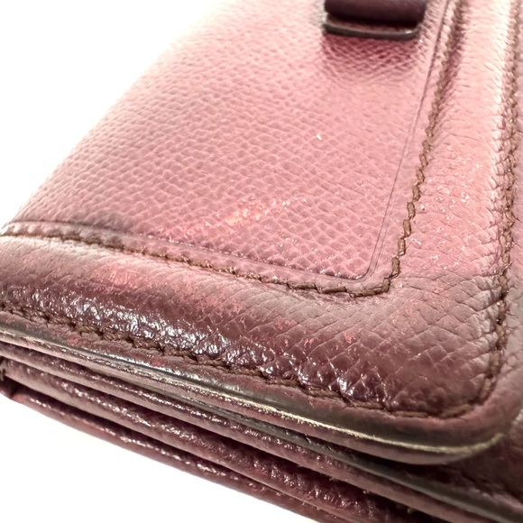 Ferragamo Vara Burgundy Leather Continental Wallet/Clutch/Crossbody - Picture 6 of 12